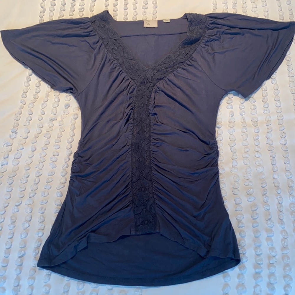 Gorgeous rouched front with flower detail